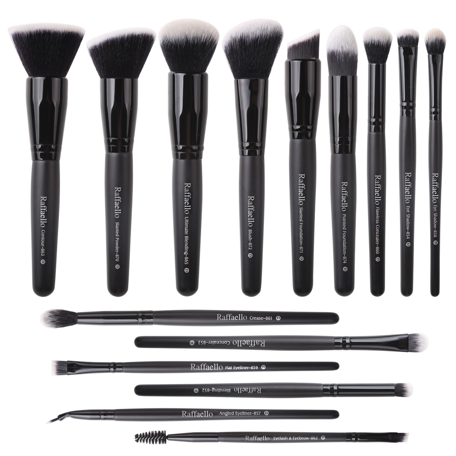 Набор кистей для макияжа 15 штук Professional Synthetic Premium Travel Кисти для макияжа Cruelty Free Bristles Foundation Powder Blush Cosmetic Brush Gift, фото №1