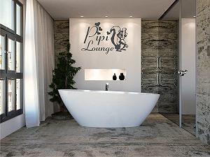 Наклейка на стіну INDIGOS UG PIPI Lounge 30 см x 19 см Антрацит E931 - Фото 1