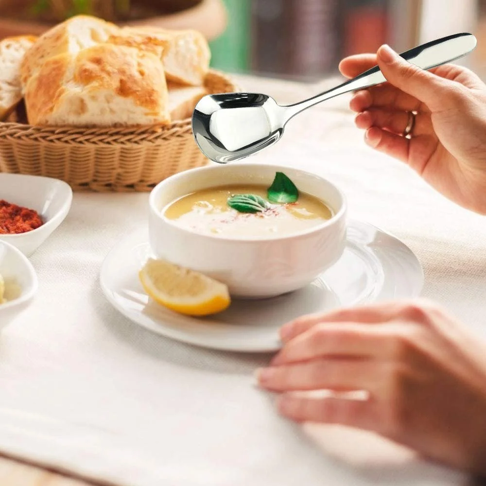 Набір з 3 квадратних ложок з нержавіючої сталі, фото №5