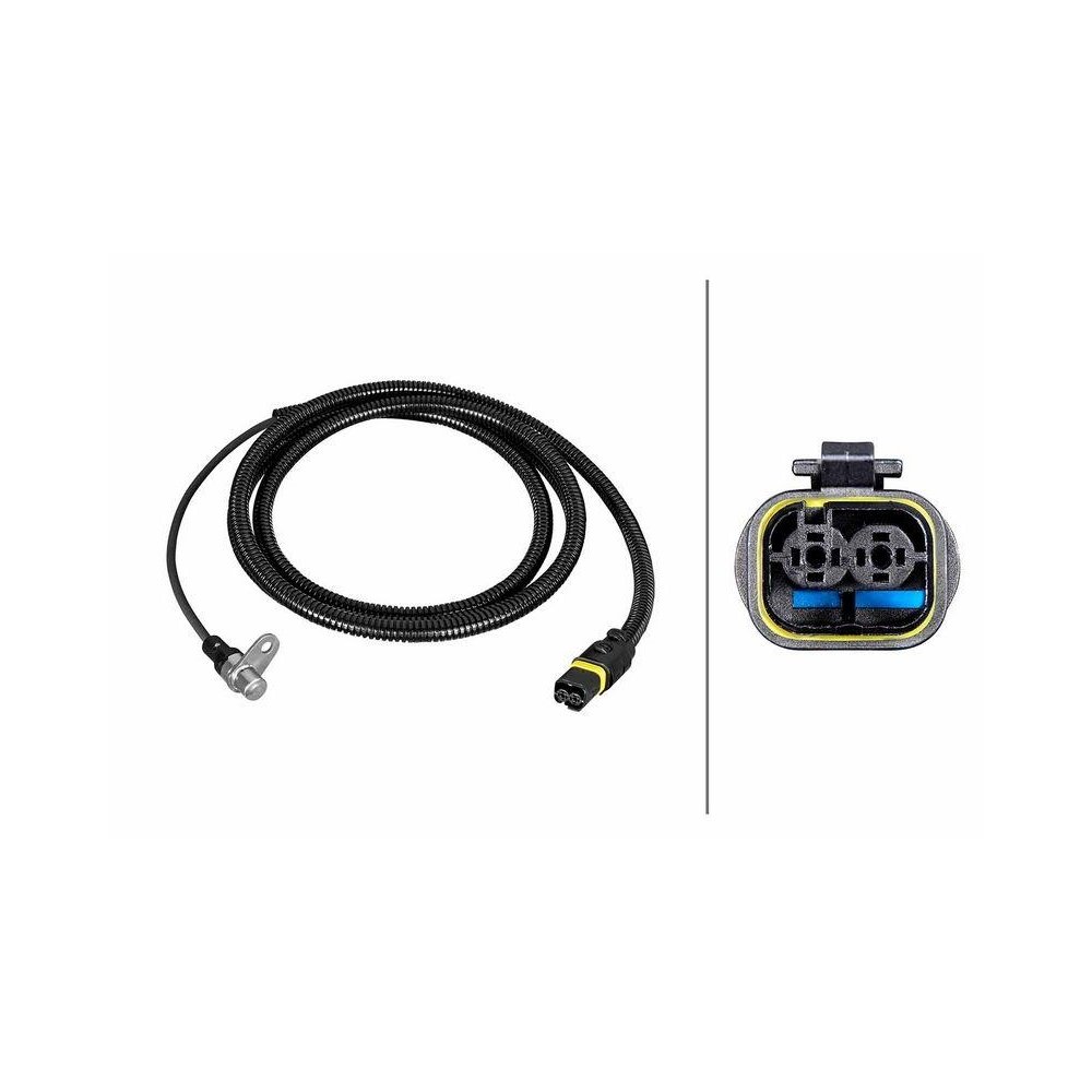 Датчик частоты вращения колеса HELLA 6PU 230 052-351 для MAN, передняя ось справа, фото №1