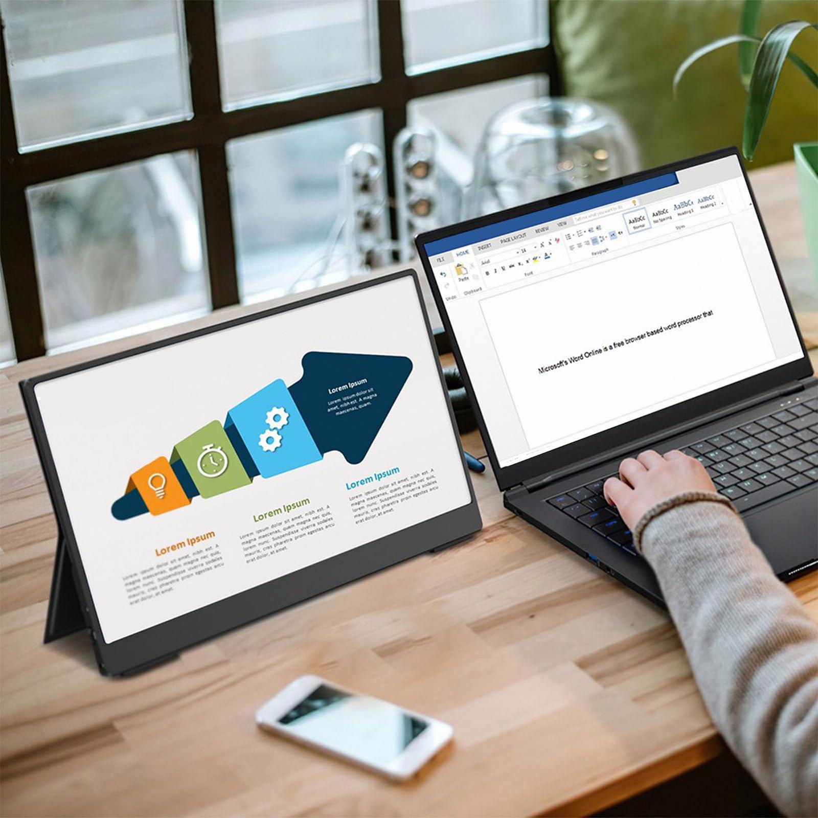 Монитор ASHATA Tragbarer 14 1080P IPS HDR USB-C с Динамиками, фото №4 Монитор ASHATA Tragbarer 14 1080P IPS HDR USB-C с Динамиками, фото №4