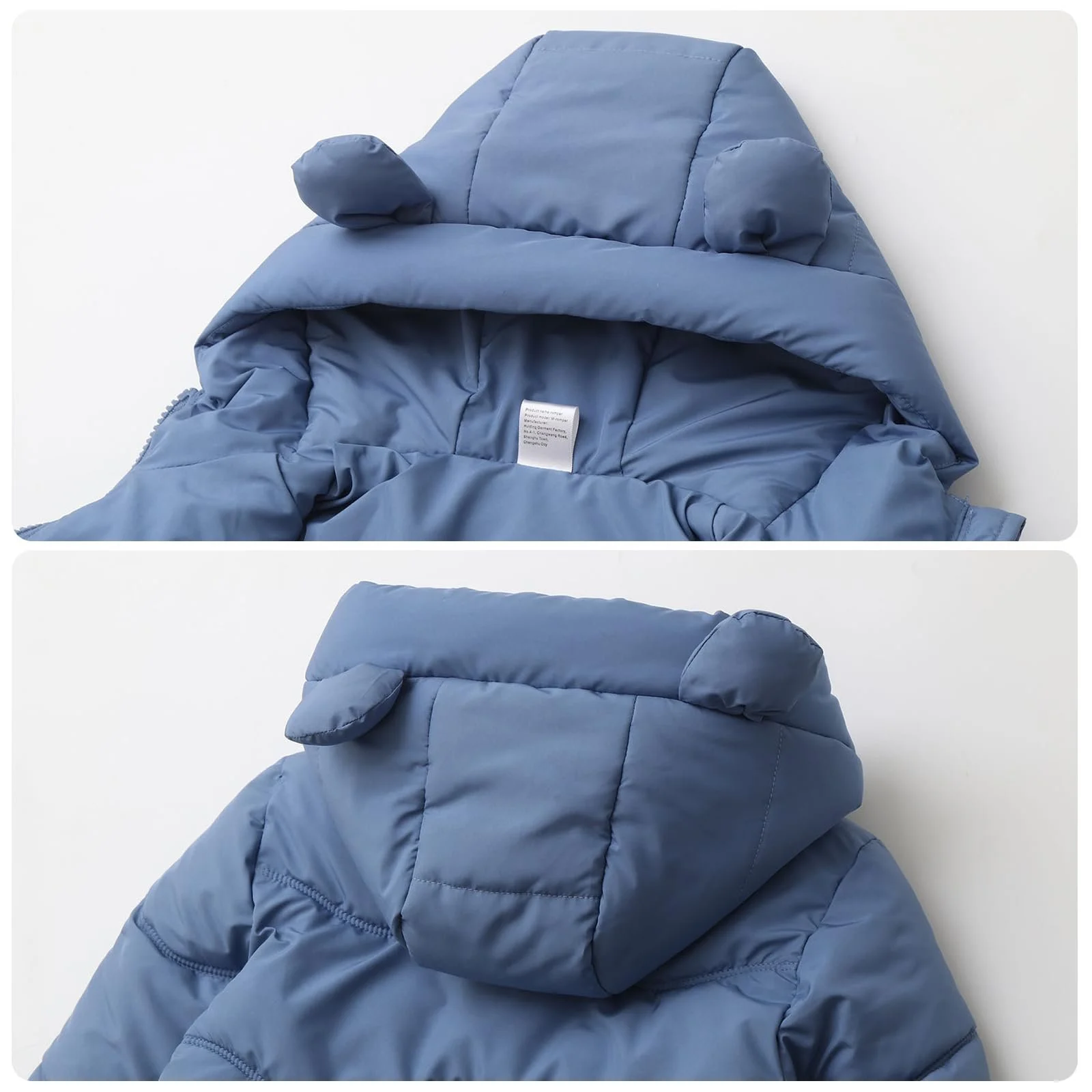 JiAmy Зимова куртка для малюків з капюшоном для хлопчиків і дівчаток, фото №3