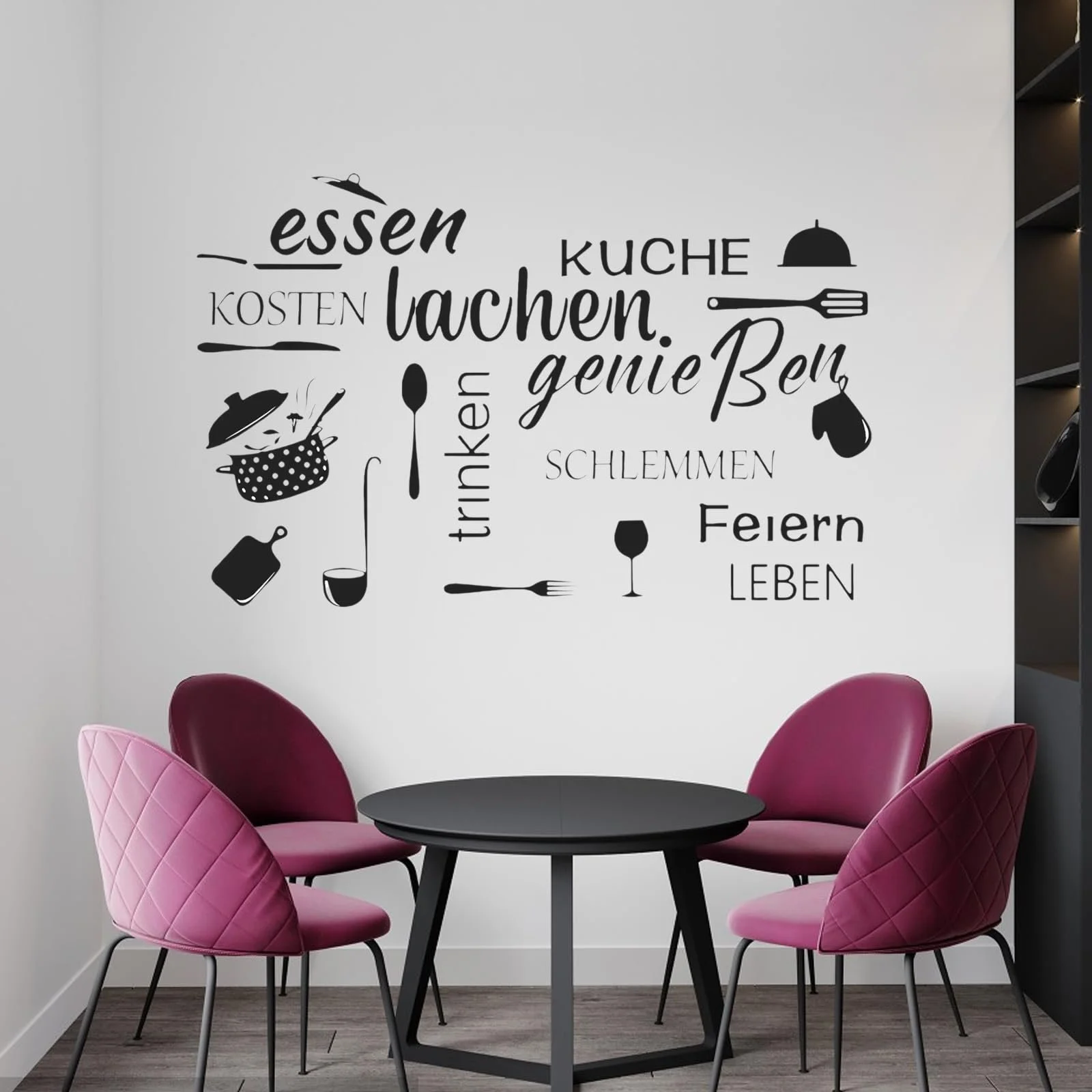 Наклейка на стіну Kitchen Life Написи Кухня Чорний, фото №6