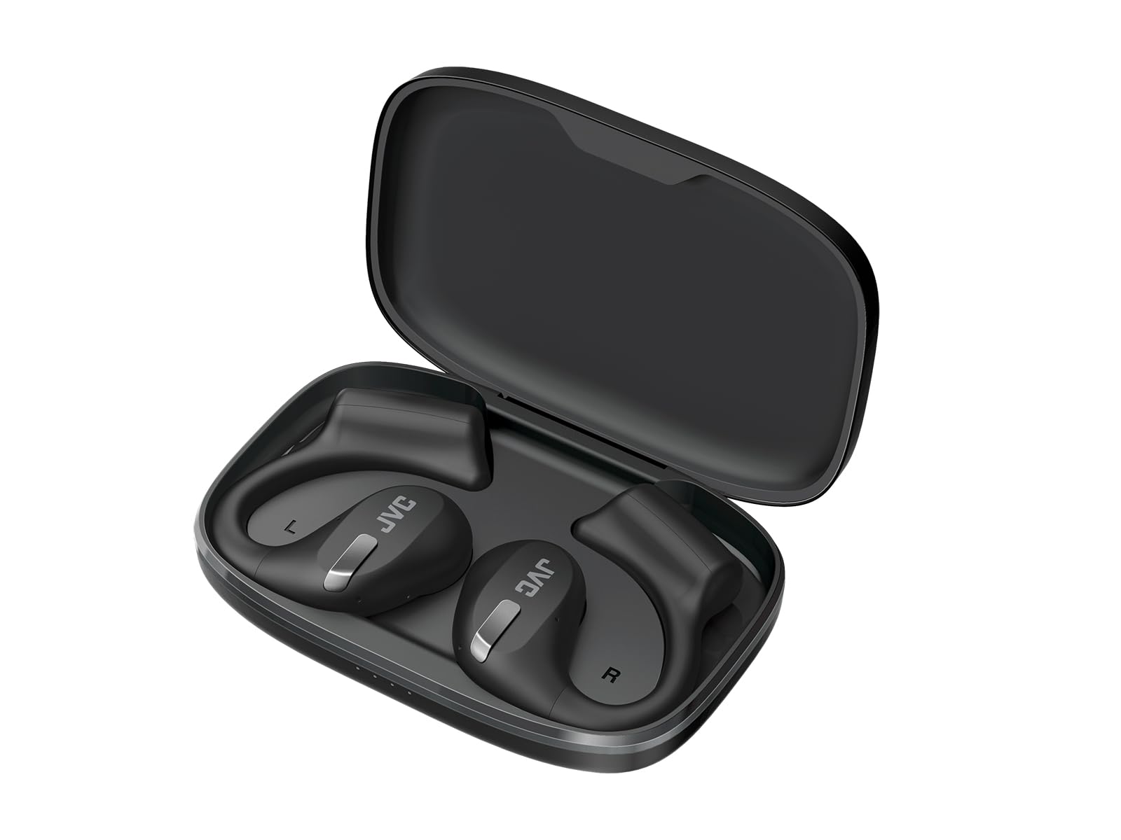 Наушники JVC Nearphones HA-NP50T-B True Wireless Внутриканальные открытый дизайн активное шумоподавление мультипоинт IPX4 приглушение микрофона 38 часов работы BT 5.3 черный, фото №2