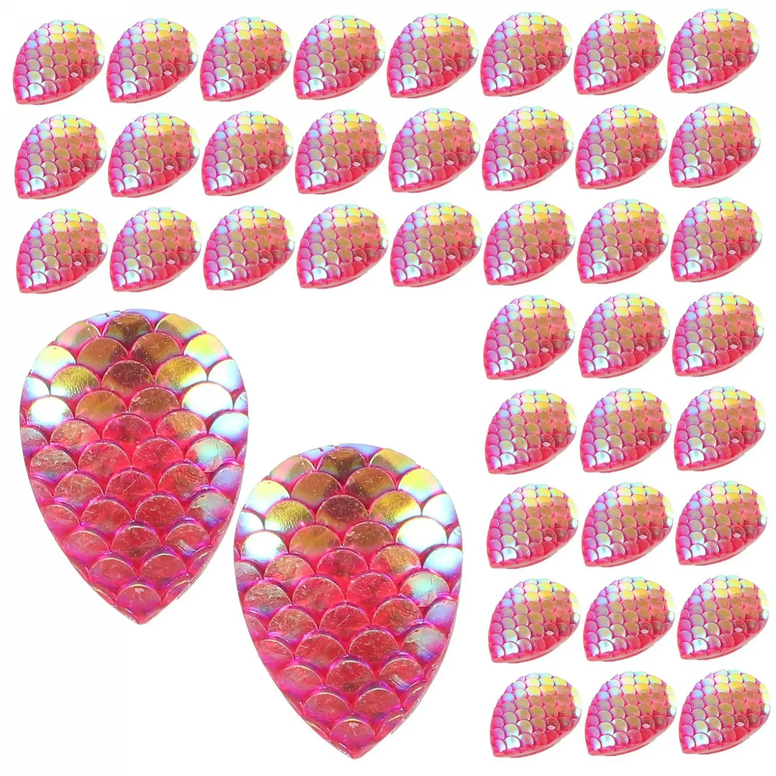 Стразы Плоские, 50 шт., смола, рыбья чешуя, блестящие, для рукоделия, с плоской задней стенкой, для самодельных украшений, аксессуары для одежды, чехлов для мобильных телефонов, для декора, фото №1