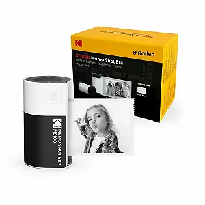 Детская фотокамера мгновенной печати и принтер для этикеток Kodak Era Memo Shot с 10 рулонами этикеток Белый - Фото 1