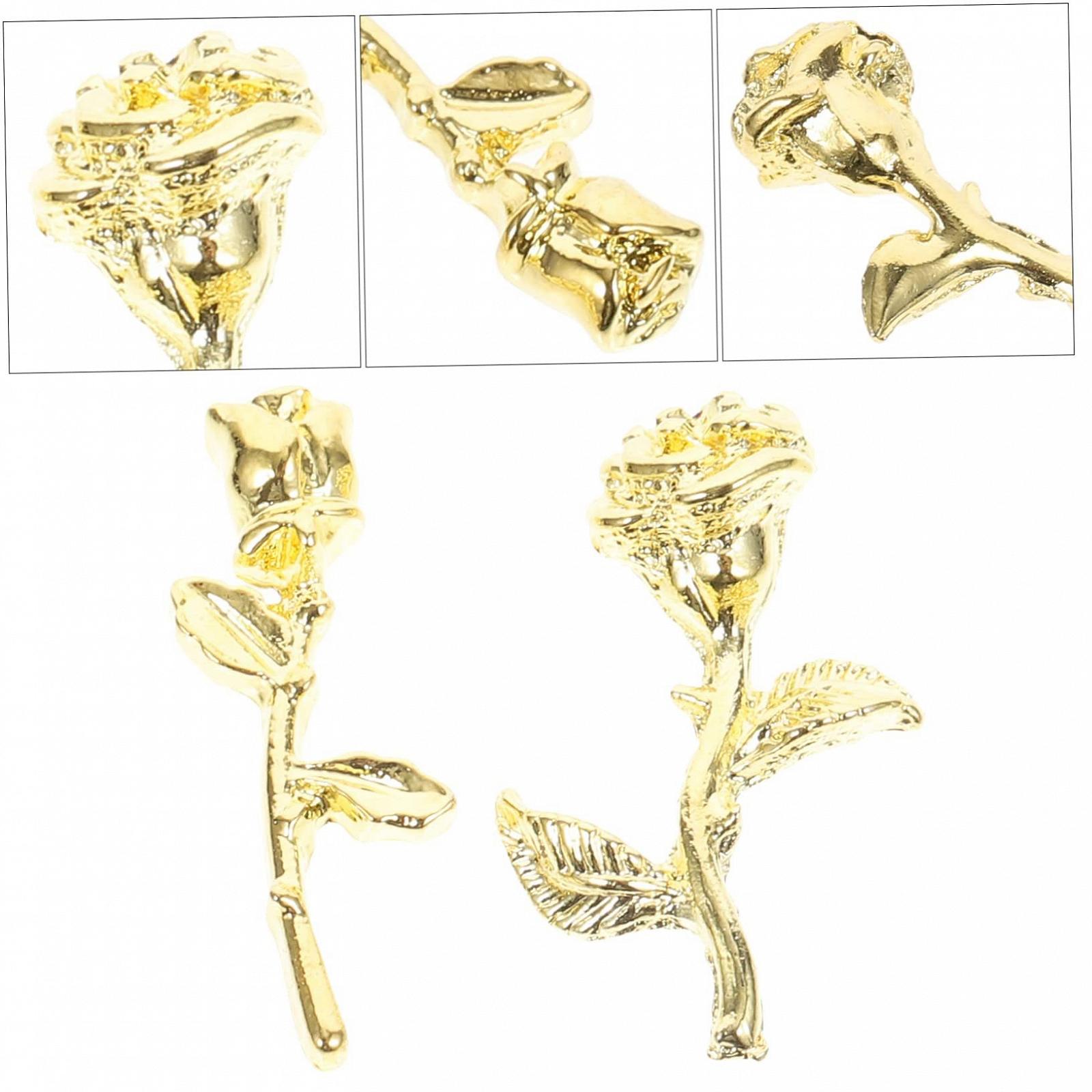 Прикраса для нігтів Квіти троянди 3D 100 шт, фото №3