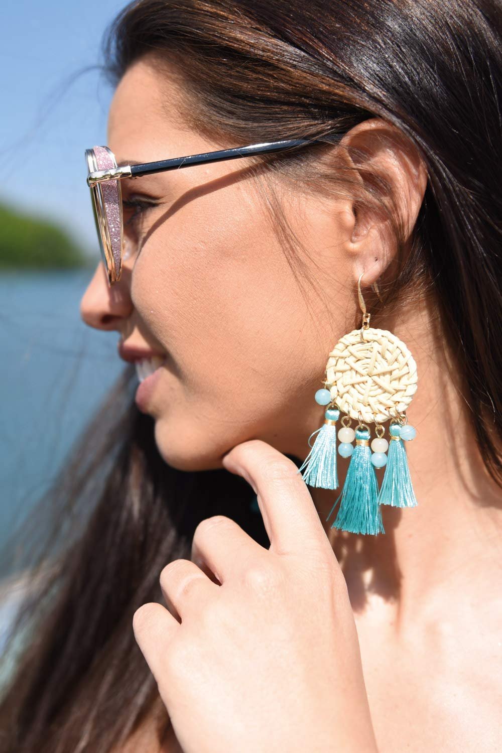 Сонцезахисні окуляри Cateye styleBREAKER з блискітками, металевою оправою та полікарбонатними лінзами, котяче око, ретро вигляд 09020104, фото №9