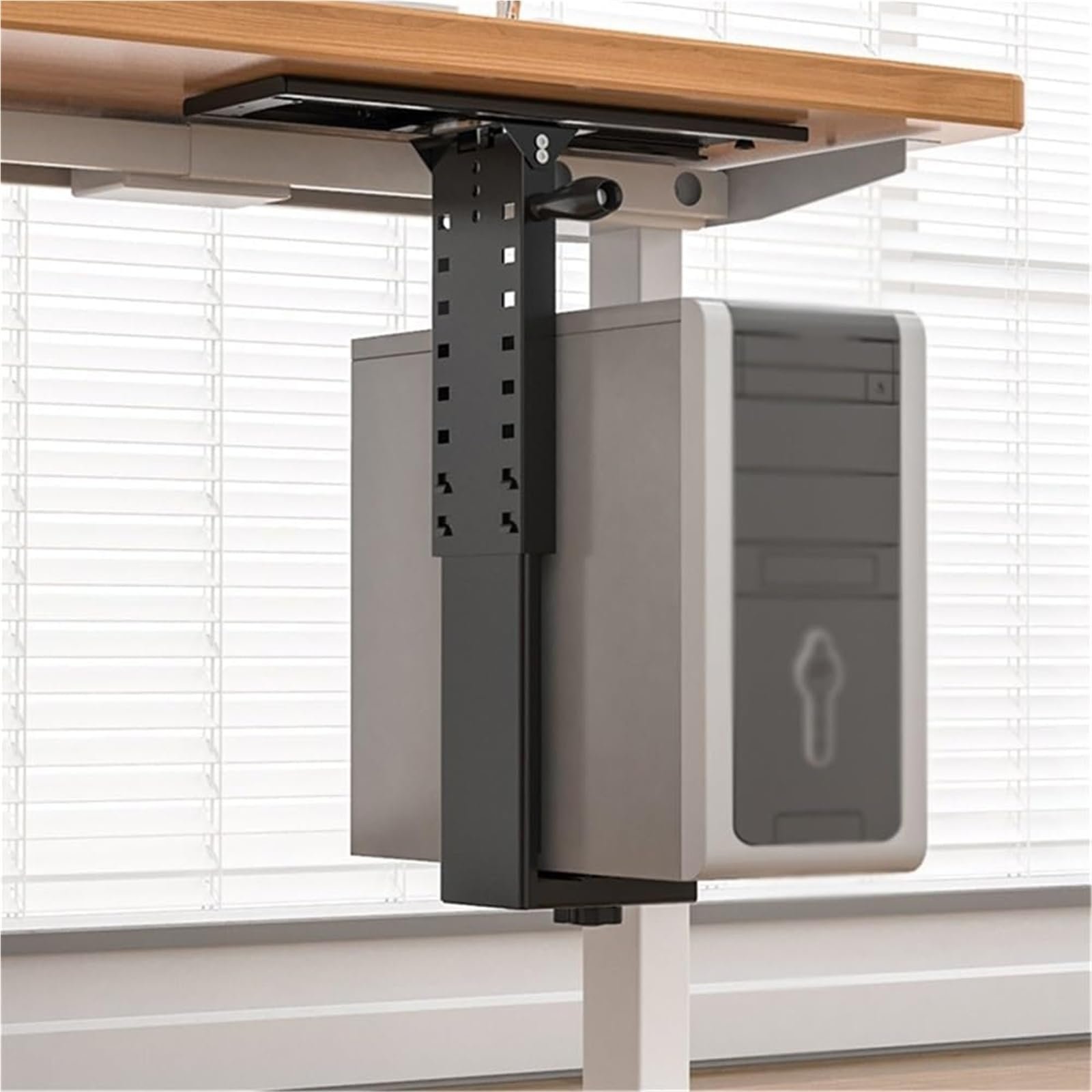 Стойка для ПК Регулируемая для настольного крепления под стол и CPU, настенный корпус, подходит для большинства ПК, фото №7