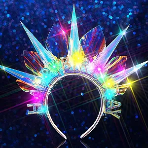 Обруч-корона на день рождения со светодиодами synthetic.ua - Фото 1