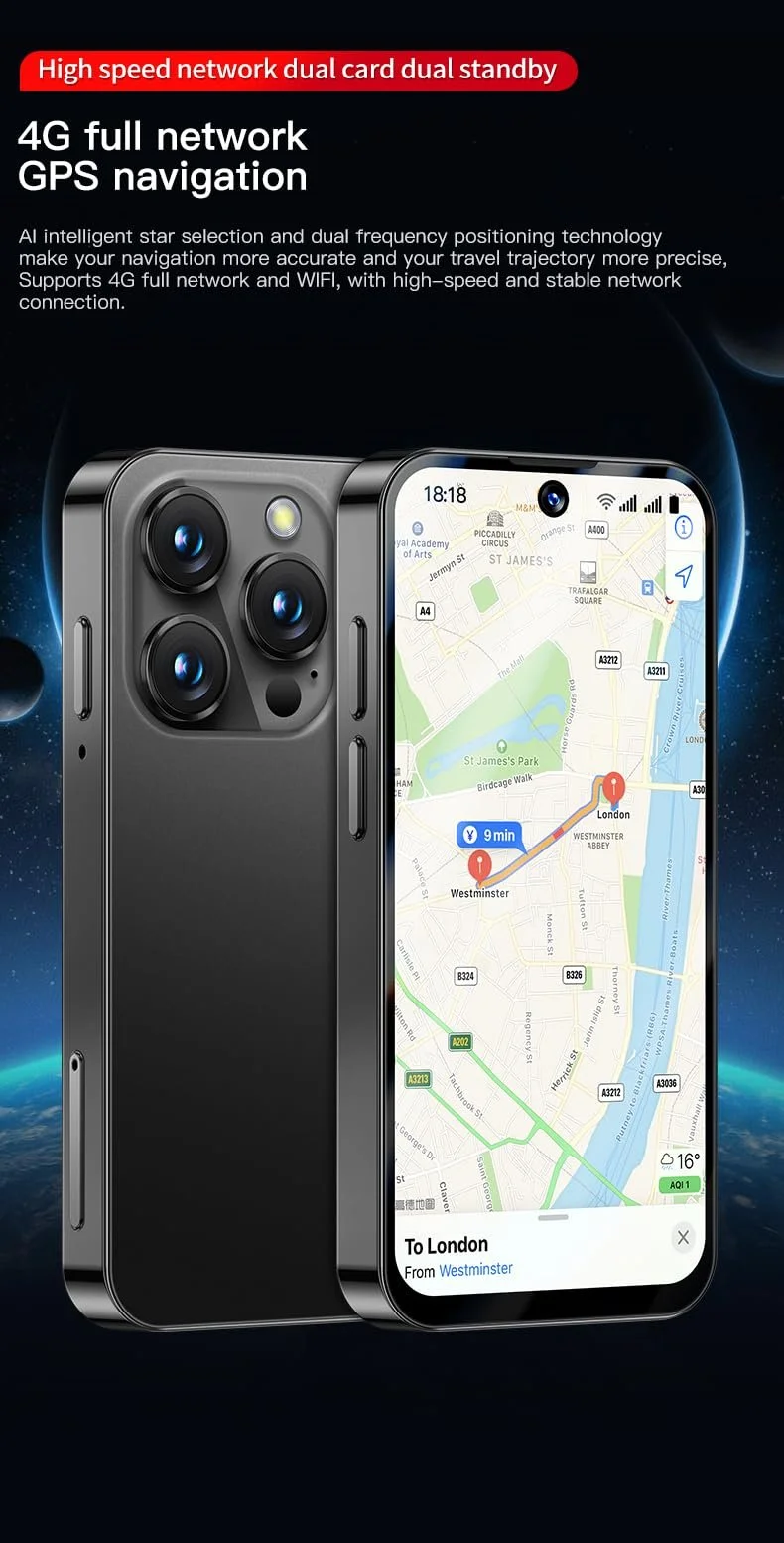 Смартфон 4G Mini XS19Pro 32GB Face ID Beige, фото №3
