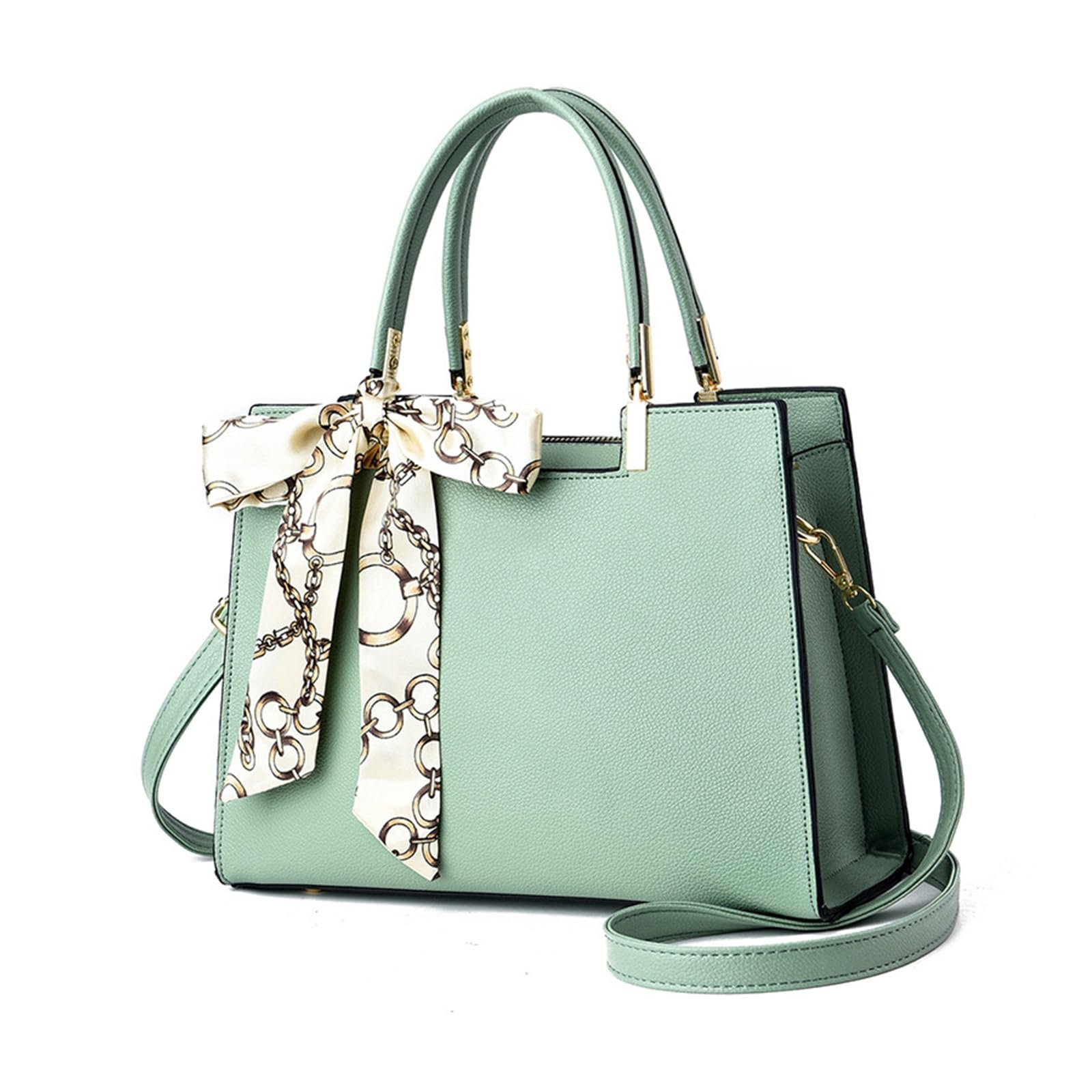 Сумка з верхньою ручкою NICOLE & DORIS Shopper, тоут, зі штучної шкіри, середня, три відділення, зелена, L, елегантна, фото №1