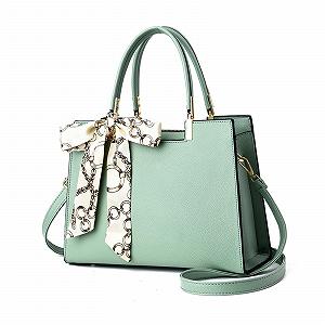 Сумка з верхньою ручкою NICOLE & DORIS Shopper, тоут, зі штучної шкіри, середня, три відділення, зелена, L, елегантна - Фото 1