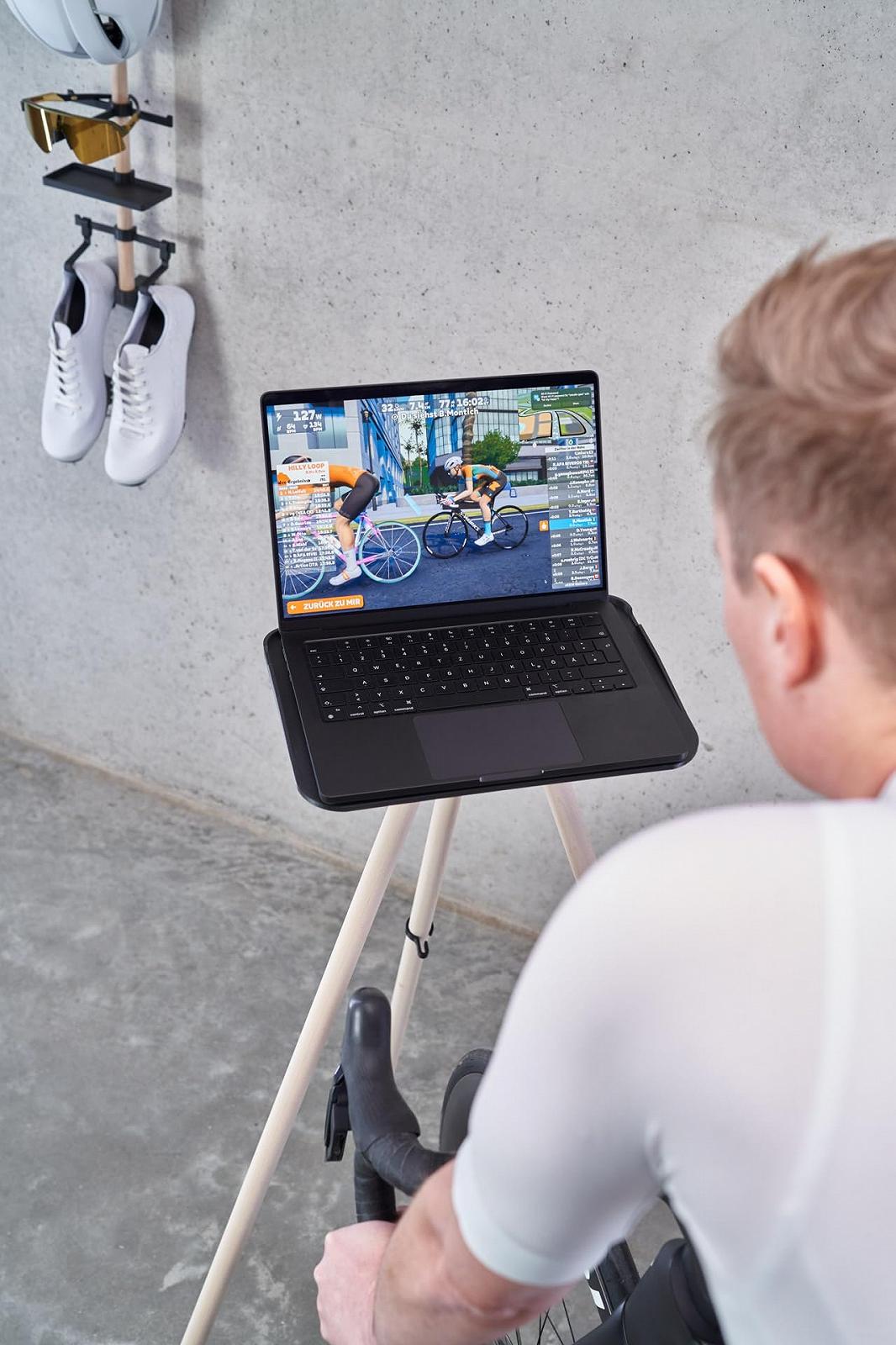 Держатель для ноутбука для велотренажера с деревянными ножками, 3D печать, фото №7