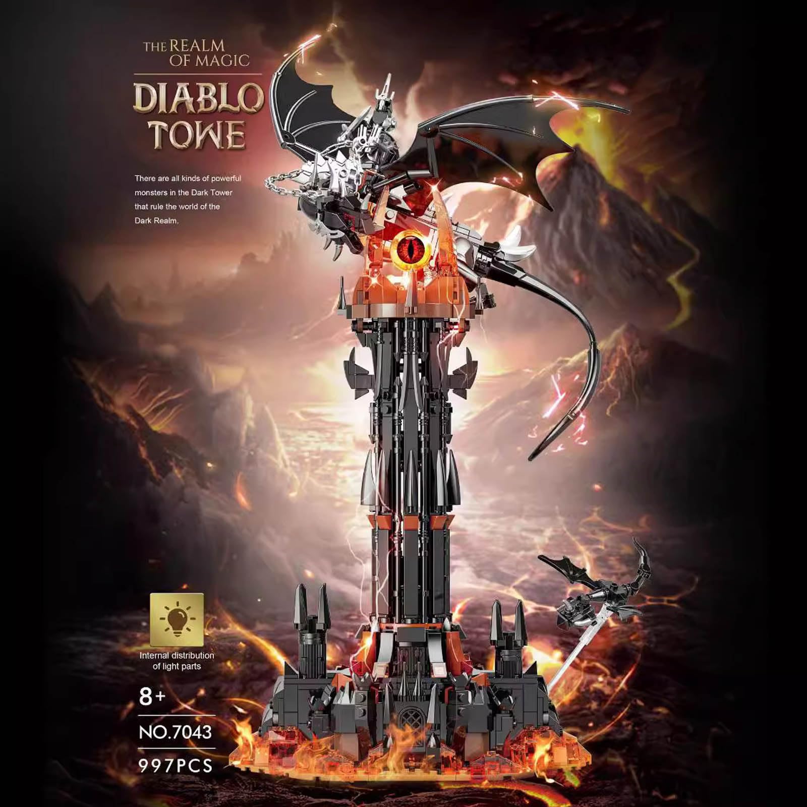 Набор блоков Fuleying Ideas Magic Castle Dark Tower 997 шт., фото №4