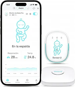 Детский монитор Sense-U Baby Monitor 3 Wi-Fi Bluetooth Детский монитор контролирует движения ребенка положения во время сна и воспринятую температуру с любого места с помощью световых и звуковых сигналов тревоги. - Фото 1