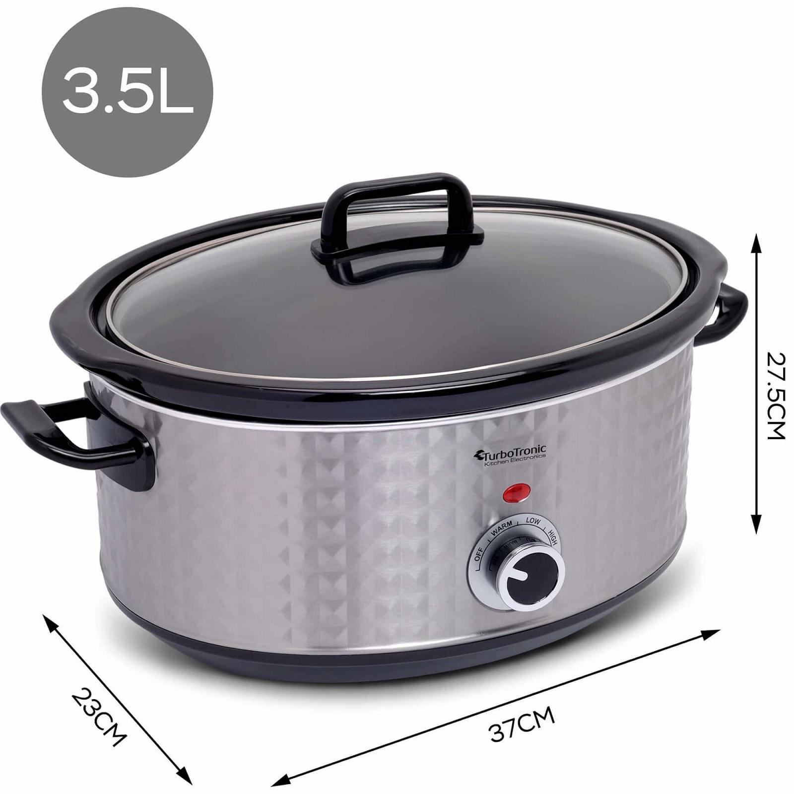Мультиварка TurboTronic Slow Cooker Ємність 3.5 л функція смаження функція підігріву Стример Підстаканник Су-вид Ретро Винтажний дизайн Алмазний візерунок, фото №2