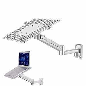 Настінне кріплення для ноутбука з ергономічним плечем, замикаючою платформою та поворотом на 180 для офісу та дому - Фото 1