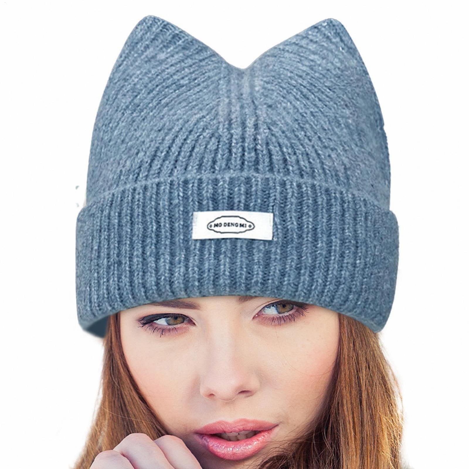 Шапка Вязаная Голубая, фото №1