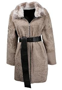 Кожаное пальто из овчины Merino Двустороннее - Фото 1