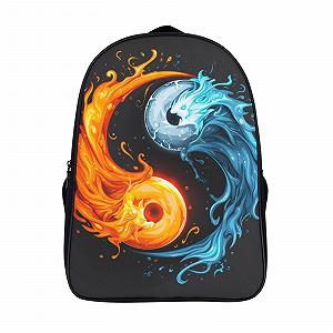 Рюкзак RSIUUODNF Yin Yang Bagua Детский школьный рюкзак 3D мультяшный принт для мальчиков, учеников начальной и средней школы, школьная сумка 40x28x16 см - Фото 1