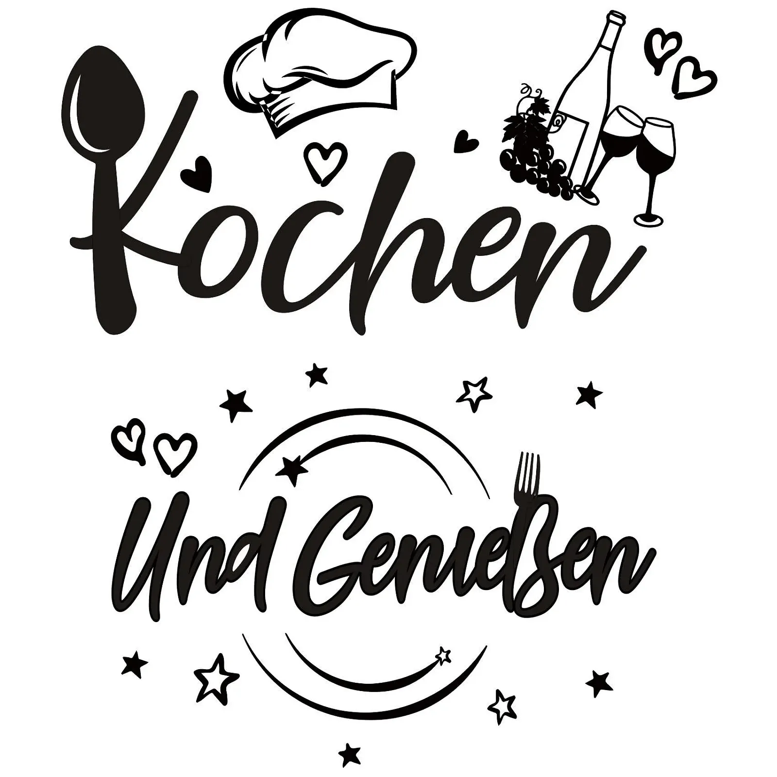 Наклейка на стіну TOARTI Kitchen Cooking and Enjoying самоклеюча, фото №1 Наклейка на стіну TOARTI Kitchen Cooking and Enjoying самоклеюча, фото №1