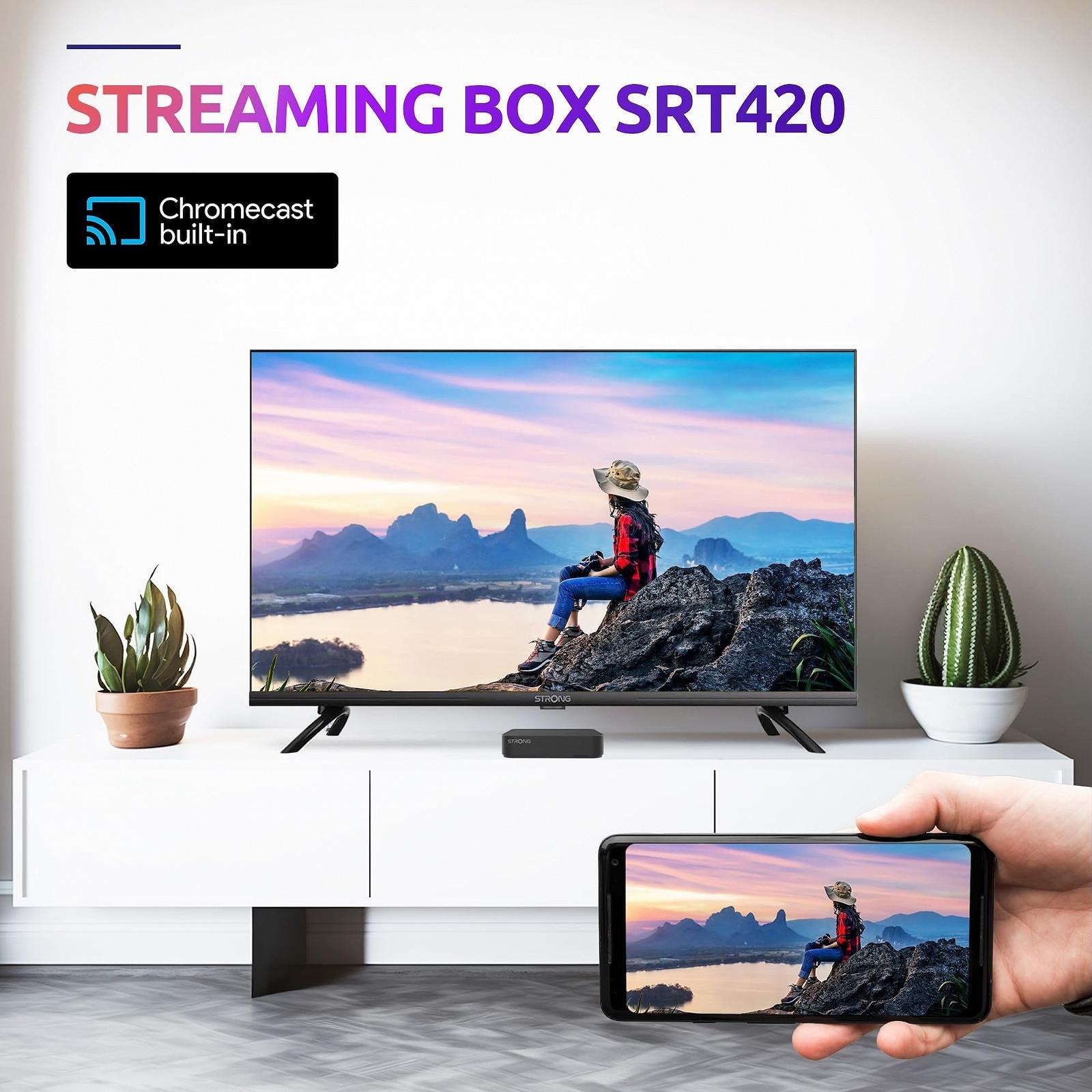 Медиаплеер STRONG Android TV DVB-T2 4K UHD SRT420 Chromecast, фото №3