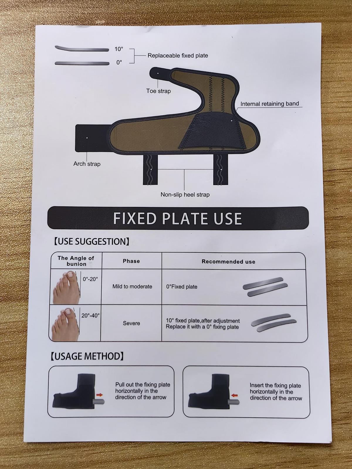 Коректор великого пальця стопи 1 Пара Роздільник для пальців з 2 шинами Hallux Valgus, фото №2