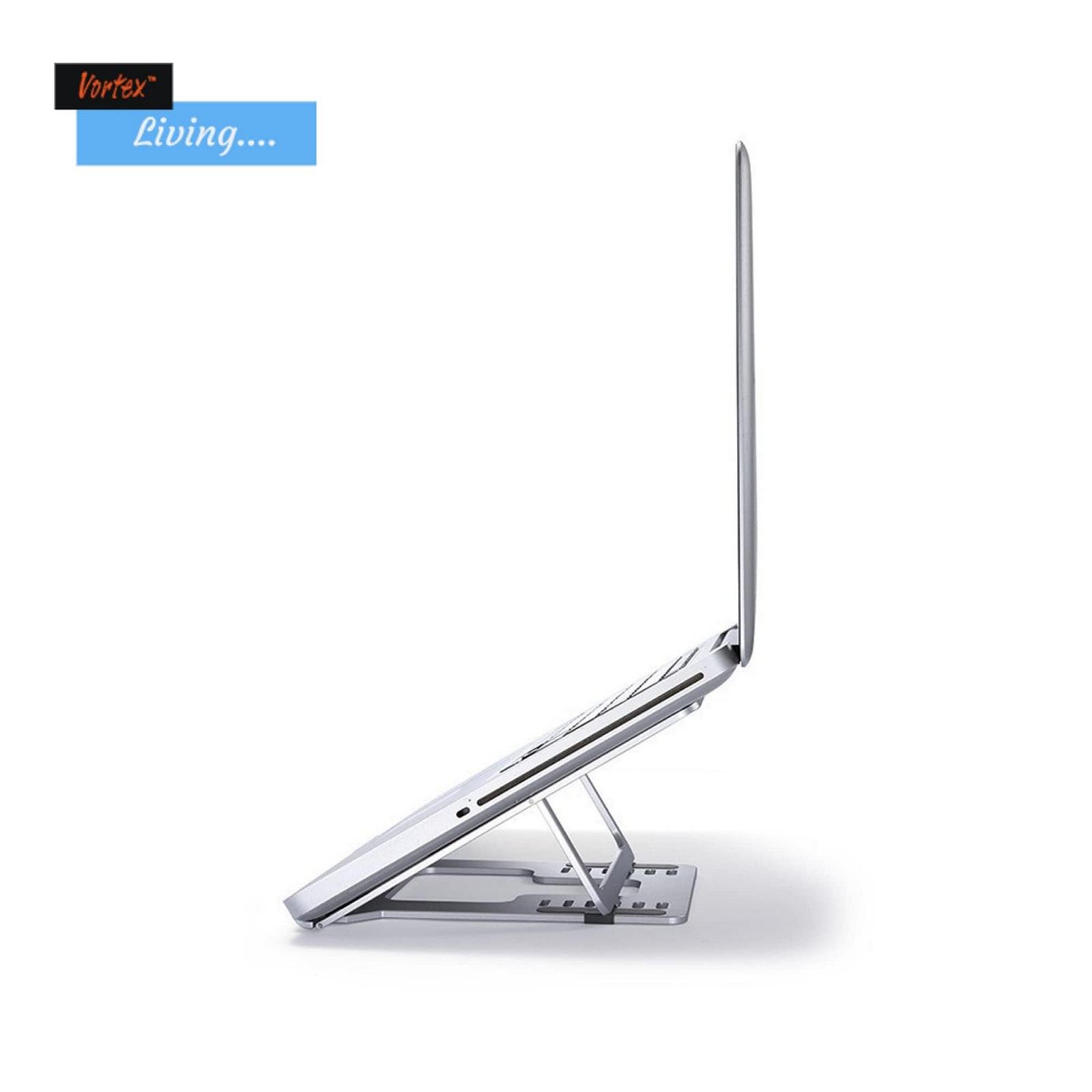Подставка для ноутбука Vortex D24-3 Регулируемая подставка для ноутбука/планшета Многоугольная подставка Подставка для телефона Портативная складная подставка для ноутбука для MacBook Air/Pro и других ноутбуков 10-17,3 дюймов Серебряный, фото №4 Подставка для ноутбука Vortex D24-3 Регулируемая подставка для ноутбука/планшета Многоугольная подставка Подставка для телефона Портативная складная подставка для ноутбука для MacBook Air/Pro и других ноутбуков 10-17,3 дюймов Серебряный, фото №4