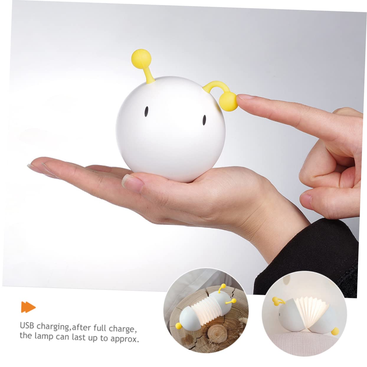 Лампа PRETYZOOM 3 x Настільна Гусениця Декоративна Нічник LED USB, фото №3 Лампа PRETYZOOM 3 x Настільна Гусениця Декоративна Нічник LED USB, фото №3