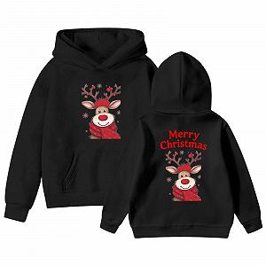 Детский рождественский джемпер, динозавр, карманный свитер, зимний большой размер, худи для мальчиков, смешной эльф, детская одежда - Фото 1