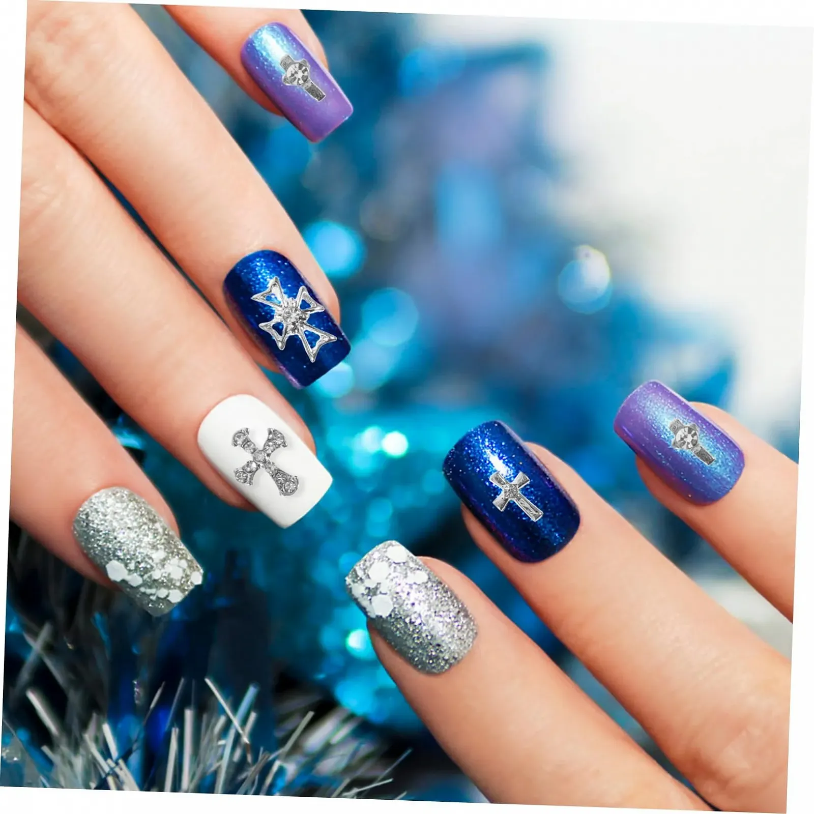 Аксессуары для ногтей 80 шт Украшения для маникюра Ювелирные изделия Крест Винтажный декор Подвески для ногтей Крест Винтажный кулон для ногтей 3D сплав Крестики Стразы, фото №4 Аксессуары для ногтей 80 шт Украшения для маникюра Ювелирные изделия Крест Винтажный декор Подвески для ногтей Крест Винтажный кулон для ногтей 3D сплав Крестики Стразы, фото №4