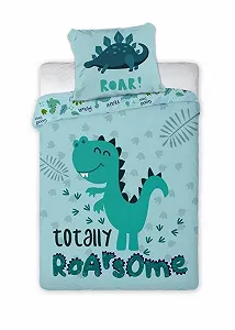 Детское постельное белье texpot Dino, 100 x 135 + 40 x 60 см, с рисунком, 100% хлопок, на молнии synthetic.ua - Фото 1
