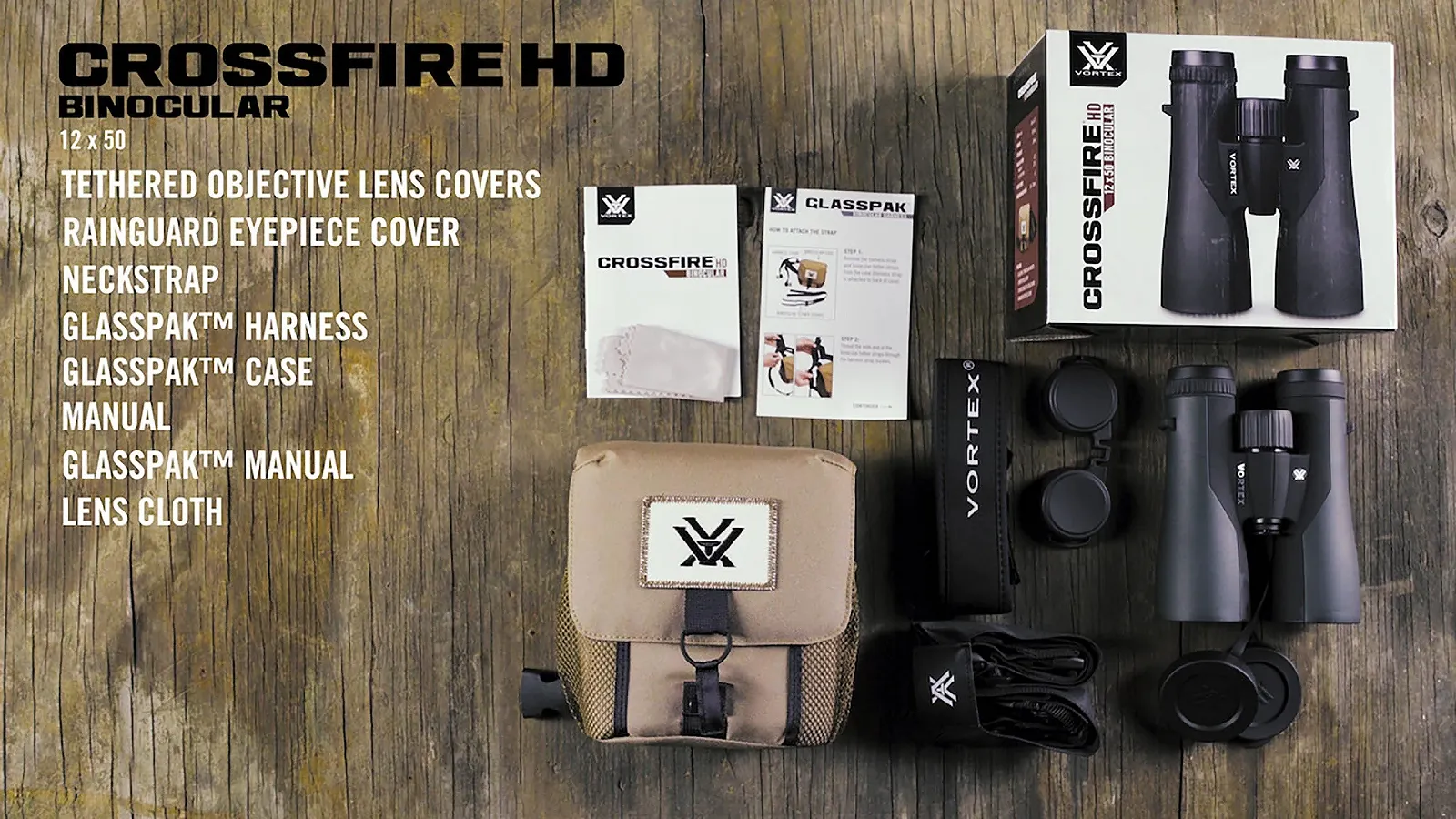 Бинокль Vortex Crossfire HD CF-4314 12x50 Green, фото №6