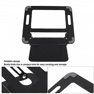 Підставка для ноутбука, складана, регульована по висоті, з вуглецевої сталі, для дому, офісу, подорожей synthetic.ua - Фото 1