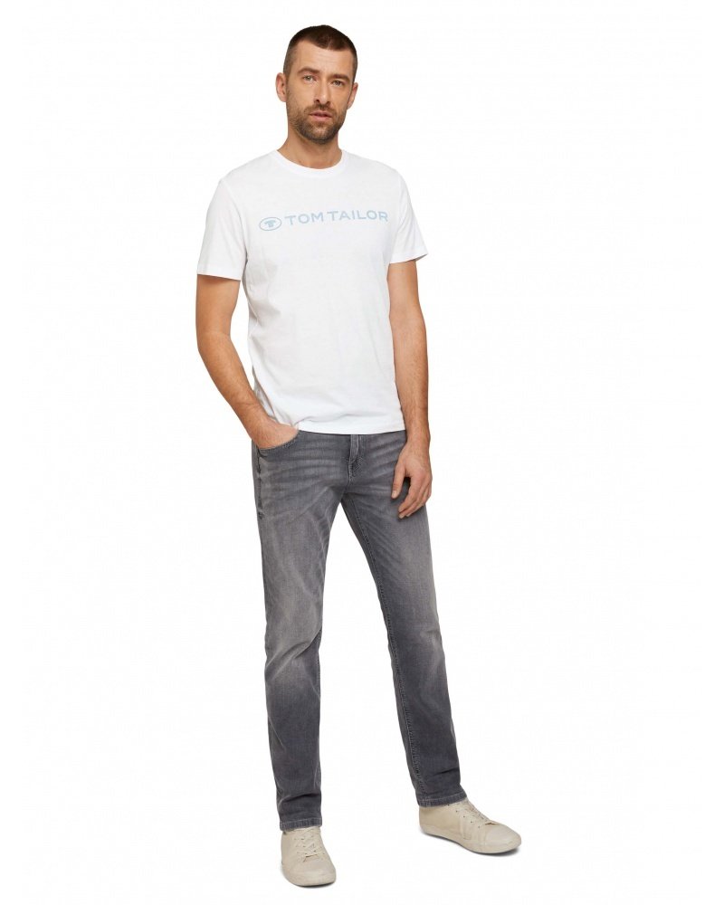 Футболка printed crewneck logo  1030527XX1020000 Tom Tailor Білий M, фото №4