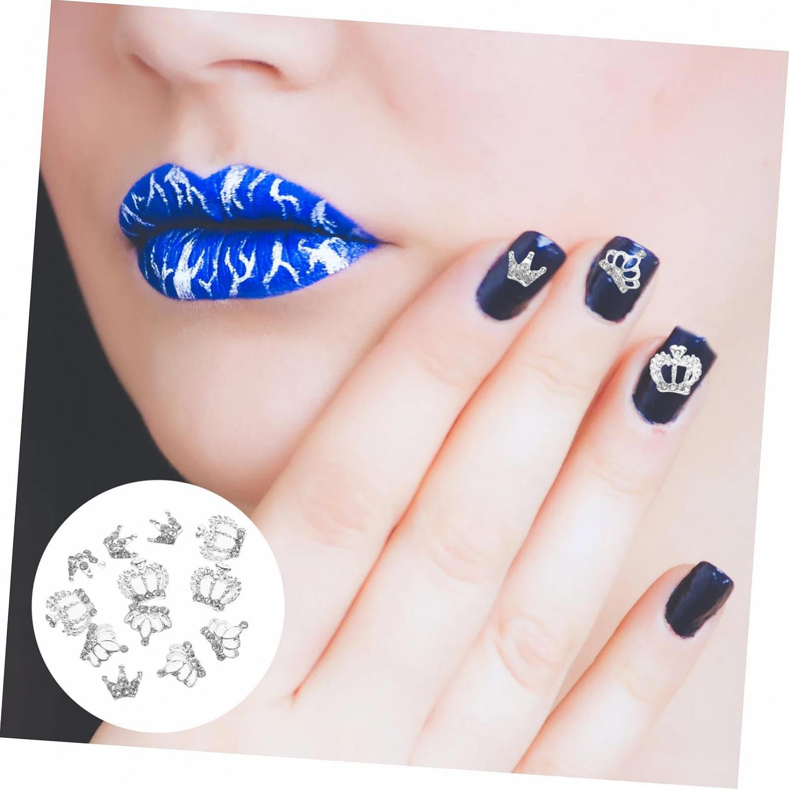 Прикраса для нігтів Корона WOONEKY . Блискітки, фольга, стрази, 3D, сплав, фото №7