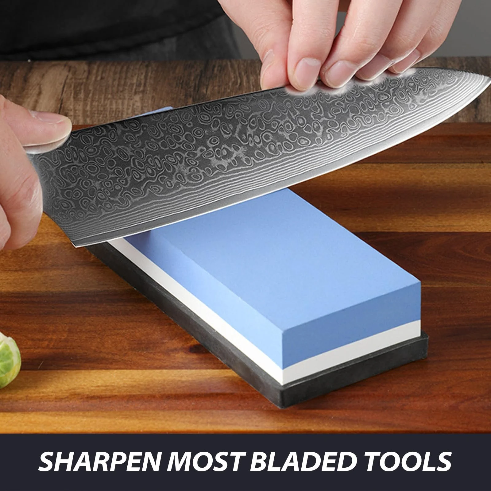 Набір точильних каменів 1000/6000 з направляючою для ножа та нековзкою силіконовою основою, фото №5