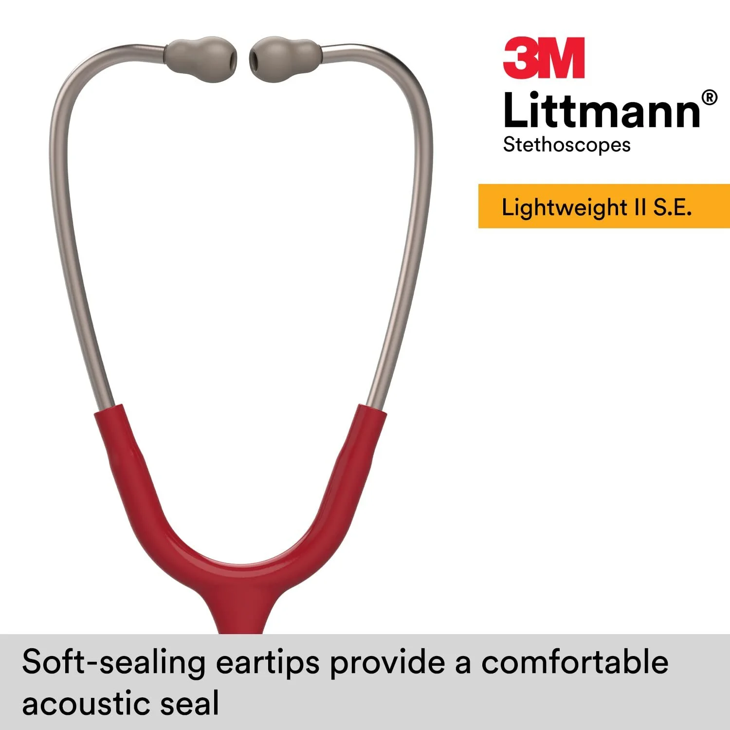 Стетоскоп 3M Littmann Lightweight II S.E. 71см Бордовий, фото №3