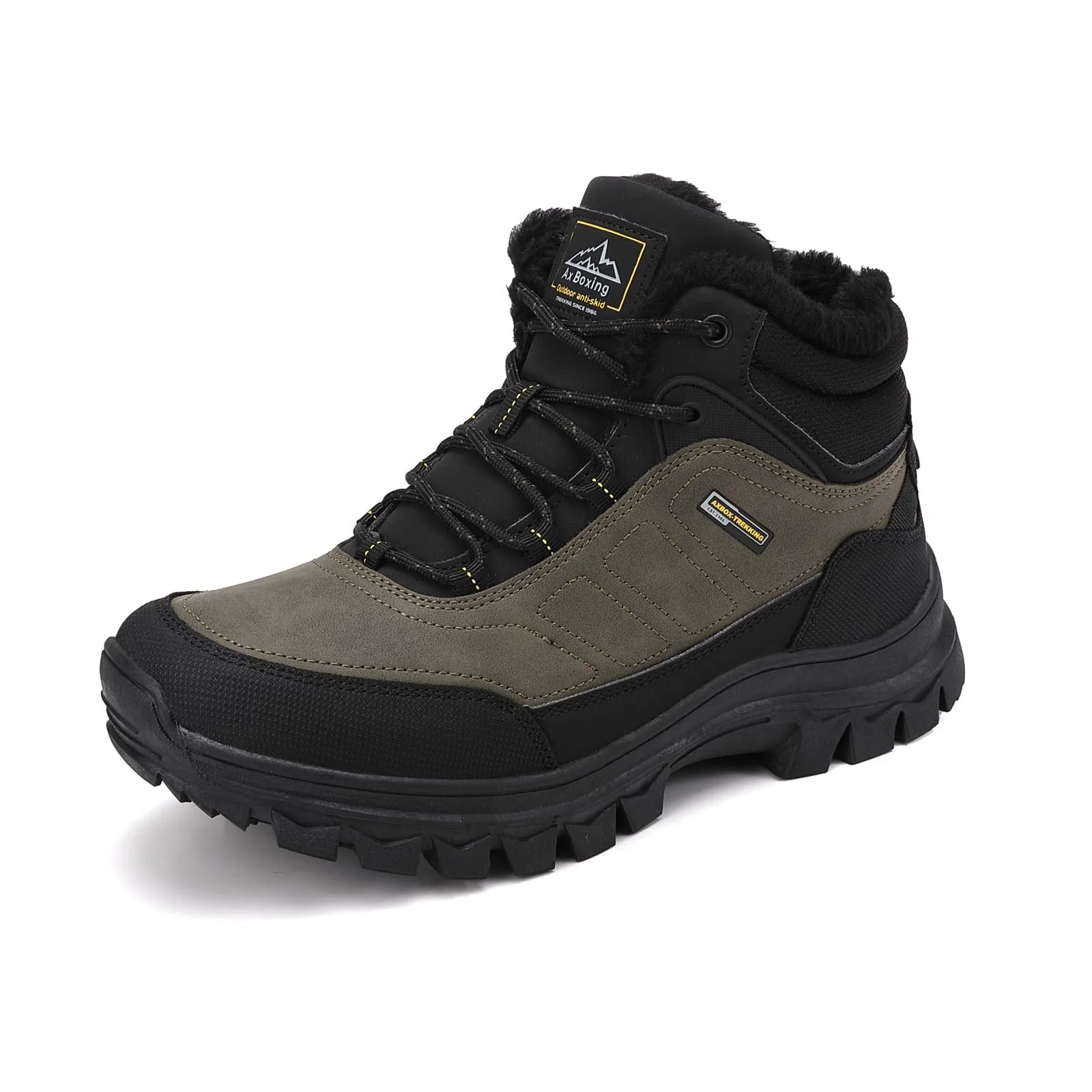 Черевики AX BOXING Зимові Черевики для хлопчиків, похідні Черевики, утеплені зимові черевики, дитячі теплі Черевики для трекінгу, нековзкі зимові Черевики для вулиці EU 34-40, фото №1