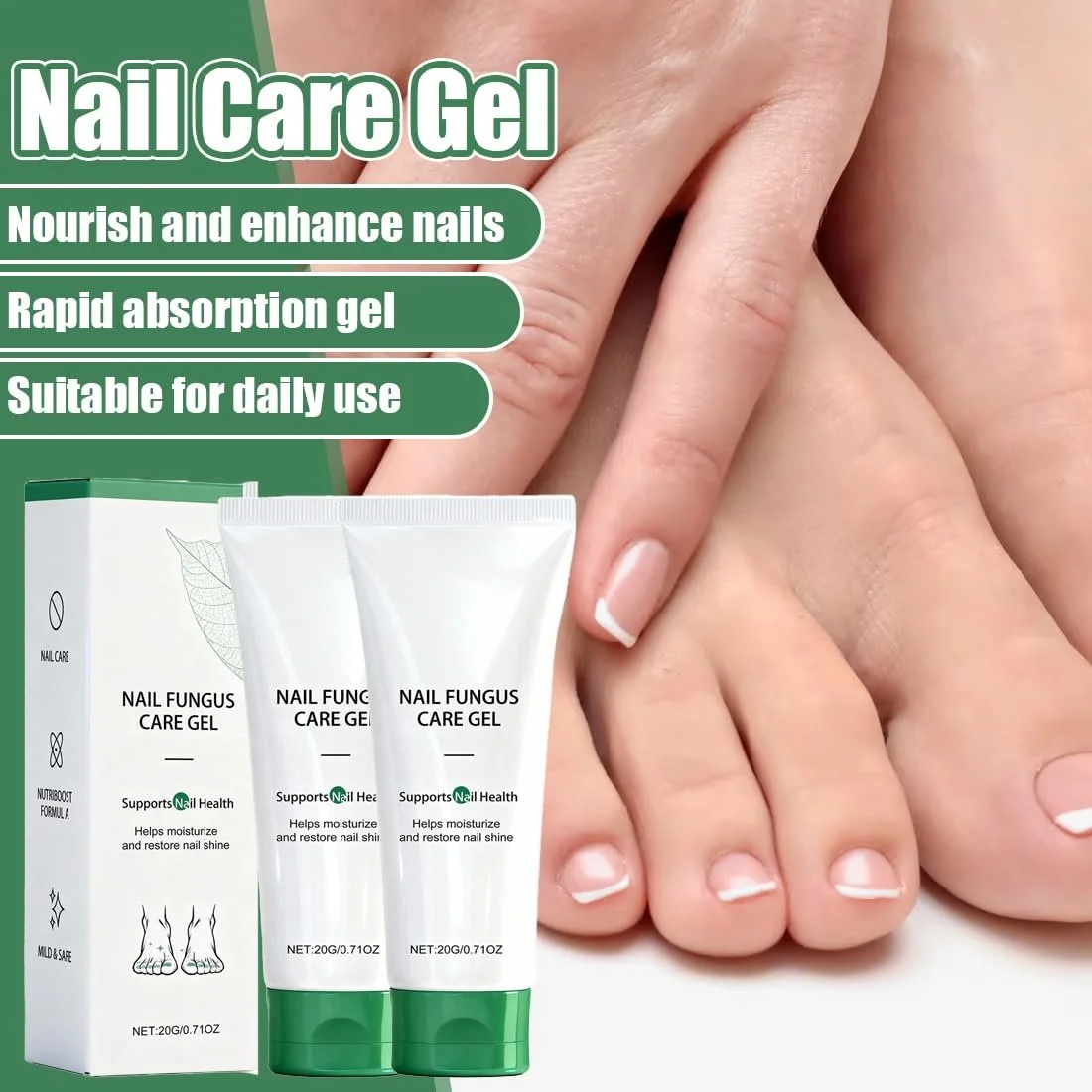 Многофункциональный гель для восстановления ногтей, Гель для лечения ногтей, Крем для ногтей (2 шт.), фото №6
