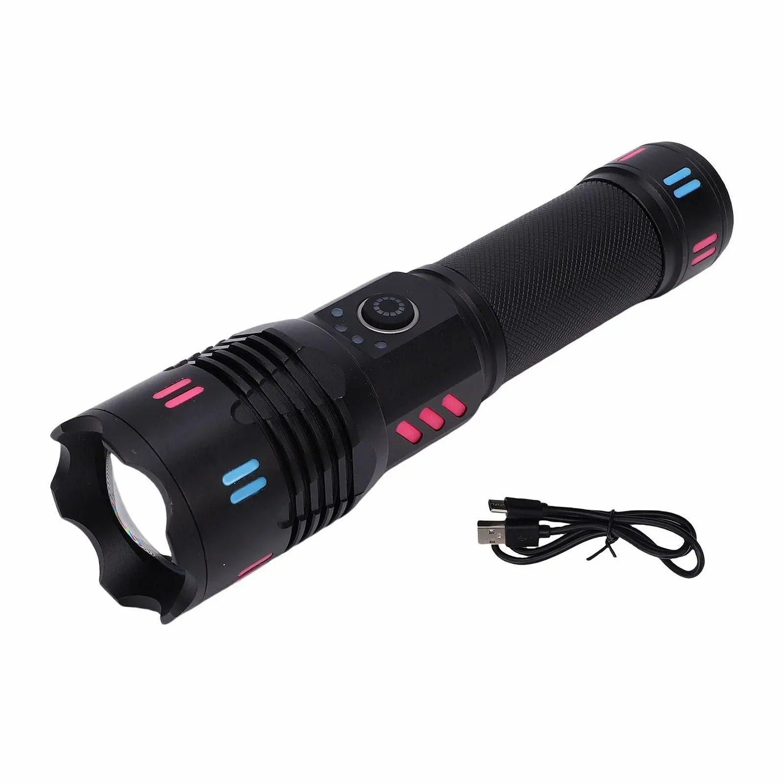 Ліхтар LED SUNGOOYUE Алюмінієвий сплав Телескопічний зум зі світловідбиваючою смугою, фото №1