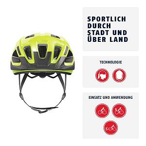 Шлем ABUS Aduro 3.0 LED велосипедный - Городской, спортивный, с задним фонарем synthetic.ua - Фото 1