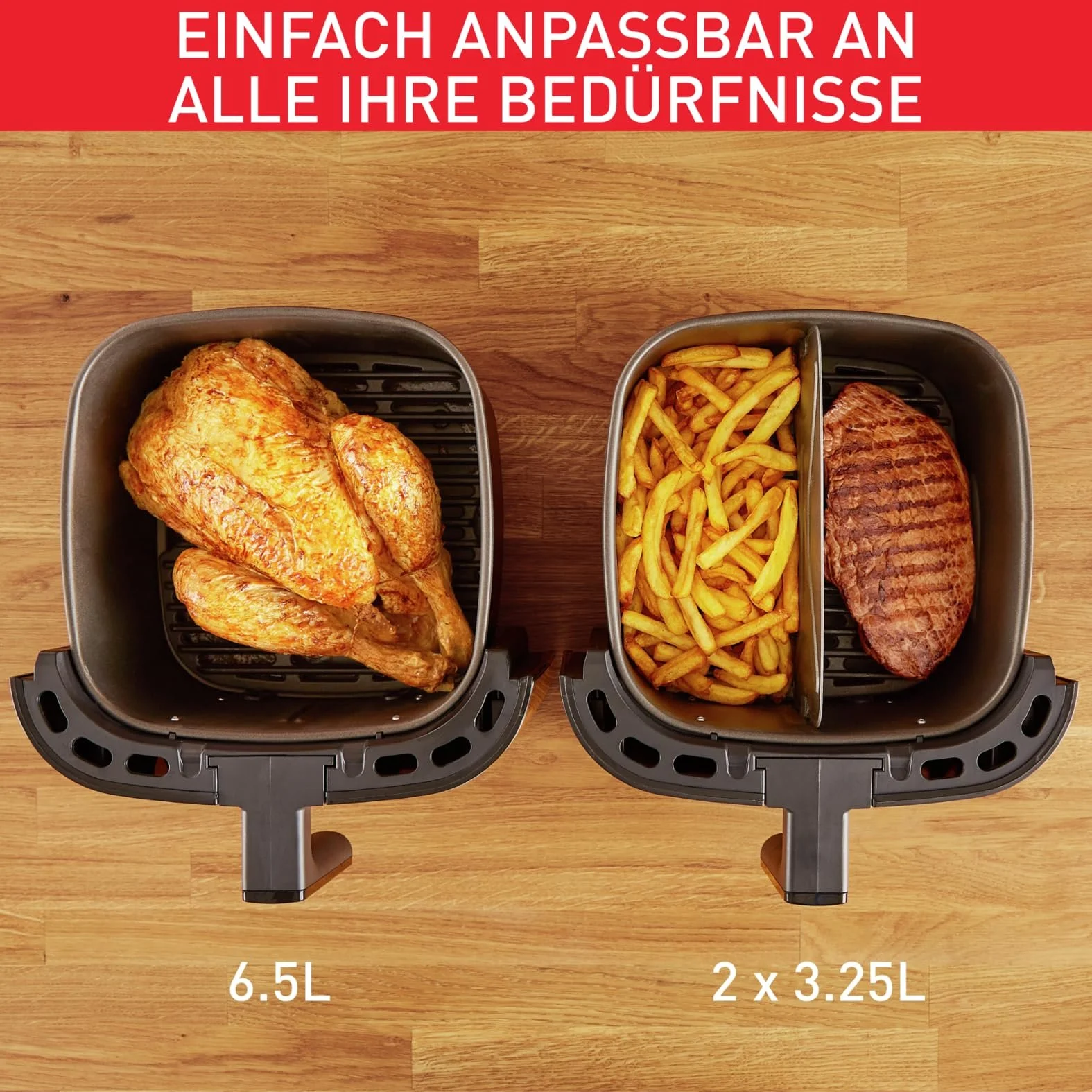 Мультипечь Tefal Easy Fry & Grill XXL EY8018 6.5 л 8 программ 80-220°C Flexcook Пластина-гриль, фото №5 Мультипечь Tefal Easy Fry & Grill XXL EY8018 6.5 л 8 программ 80-220°C Flexcook Пластина-гриль, фото №5
