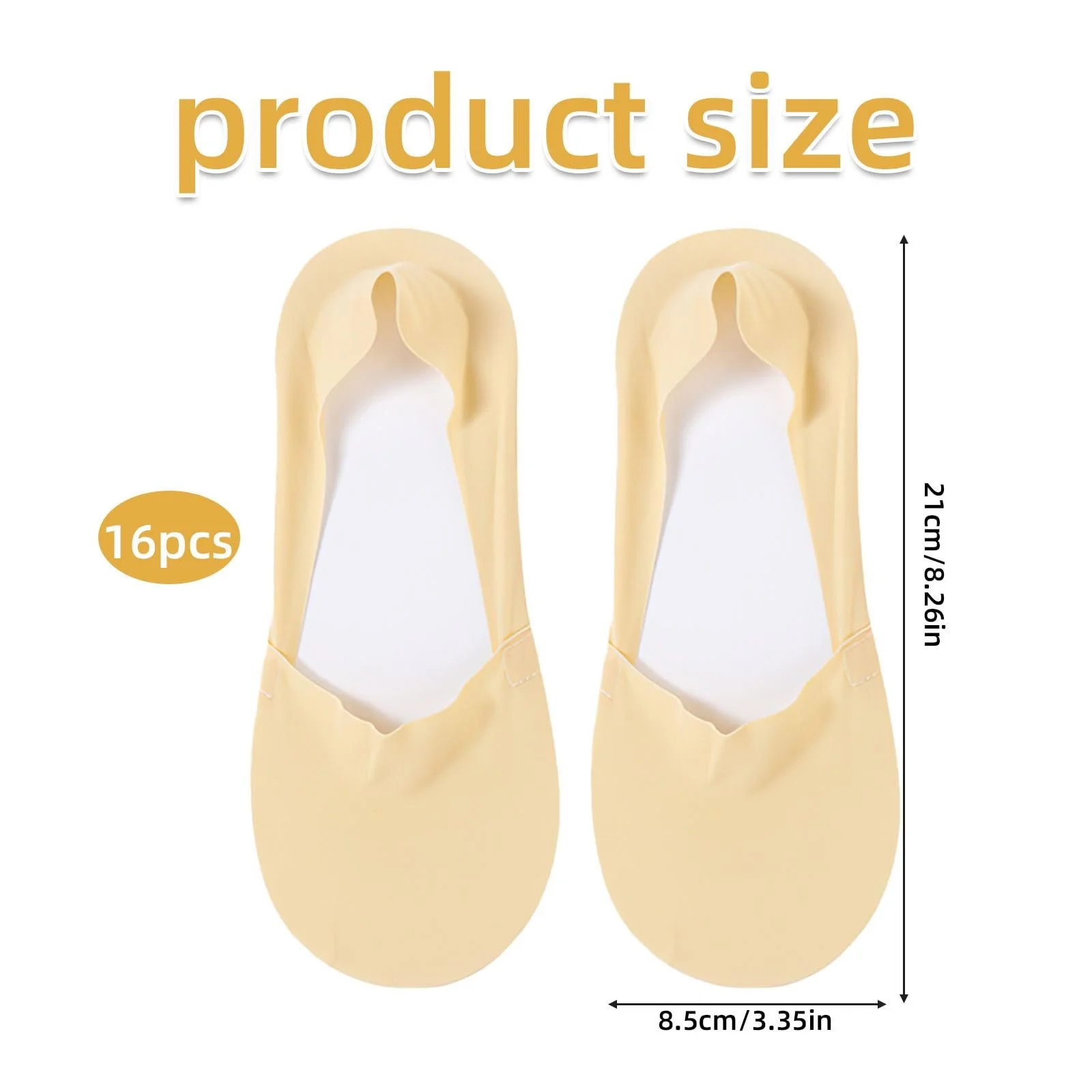 Женские носки-следки Ice Silk Nude Colour, 8 пар, фото №2