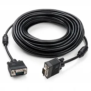 Кабель мультимедийный VGA 15.0m ferrits Vinga VCPVGAF15BK synthetic.ua - Фото 1