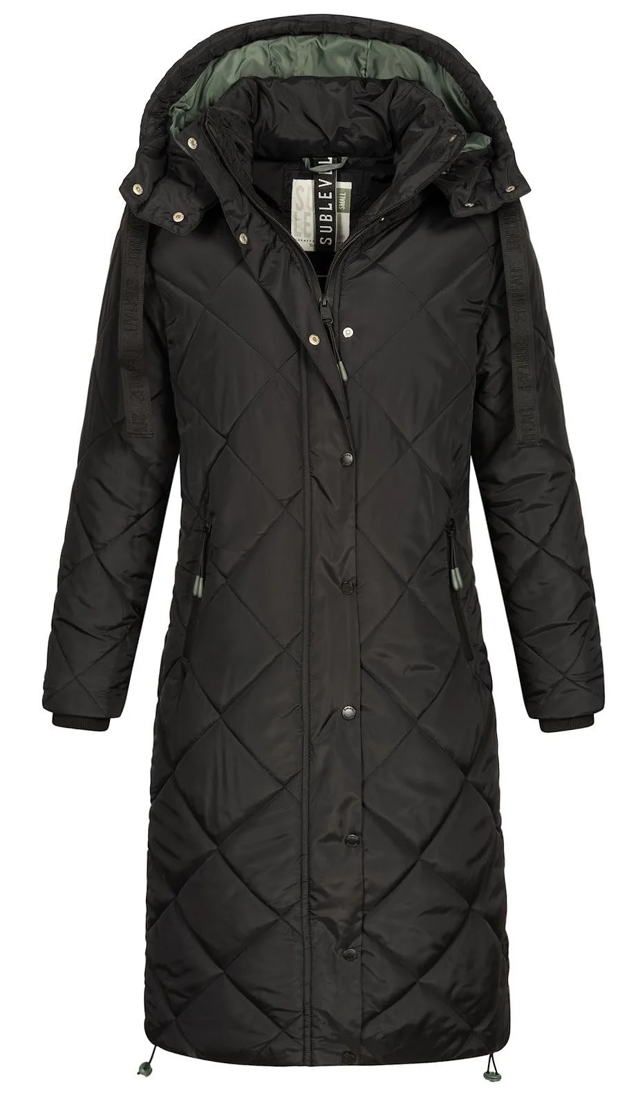 Жіноче стьобане пальто Sublevel LSL-467 стьобана парка з капюшоном, фото №1