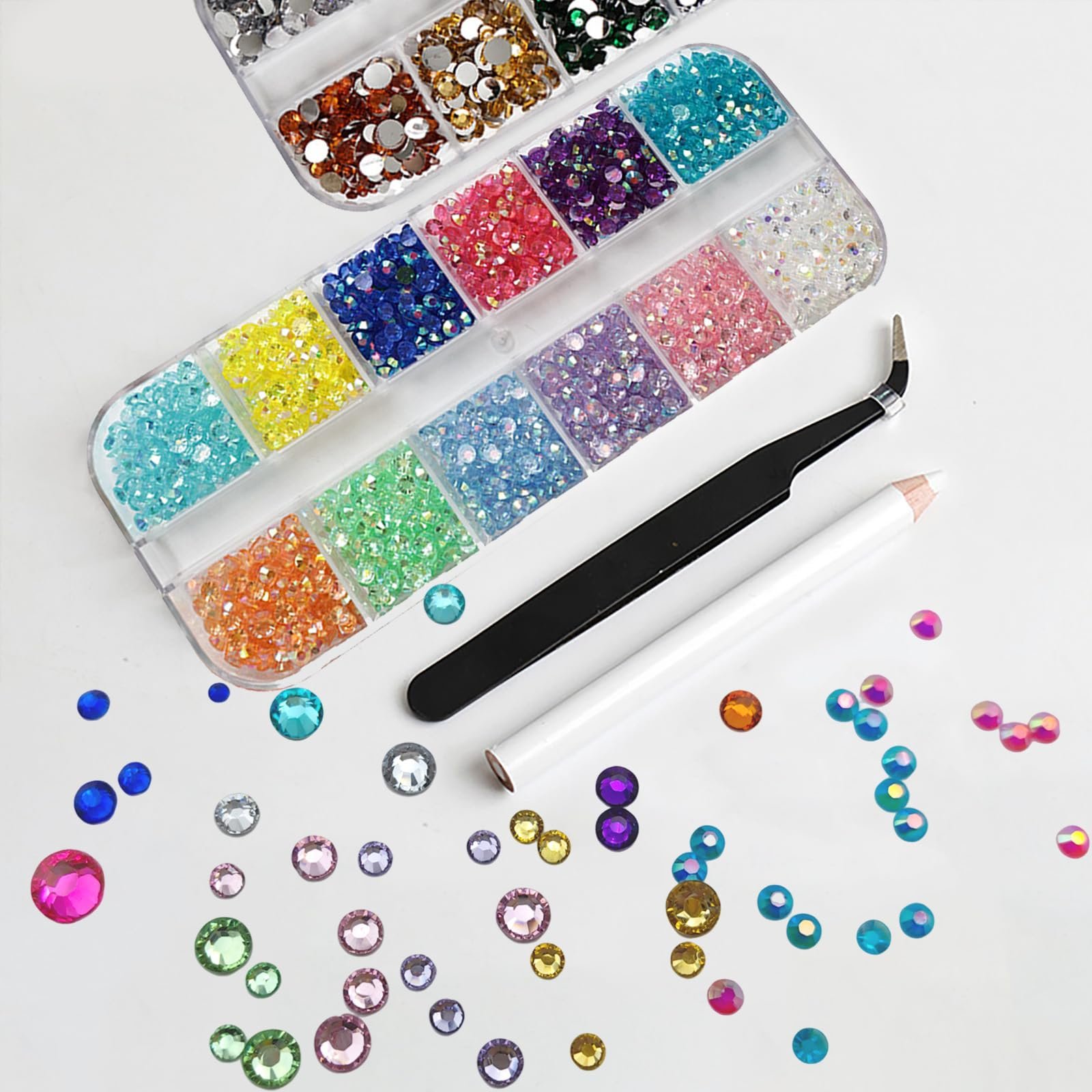 Стразы для ногтей Crystal Rhinestones Прозрачные круглые, фото №2