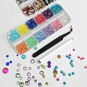 Стразы для ногтей Crystal Rhinestones Прозрачные круглые synthetic.ua - Фото 1