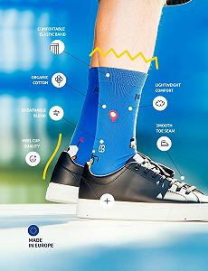 Носки Robots Day Унисекс Цветные из органического хлопка с веселым дизайном, бесшовные кружевные и из дышащей смеси материалов synthetic.ua - Фото 1